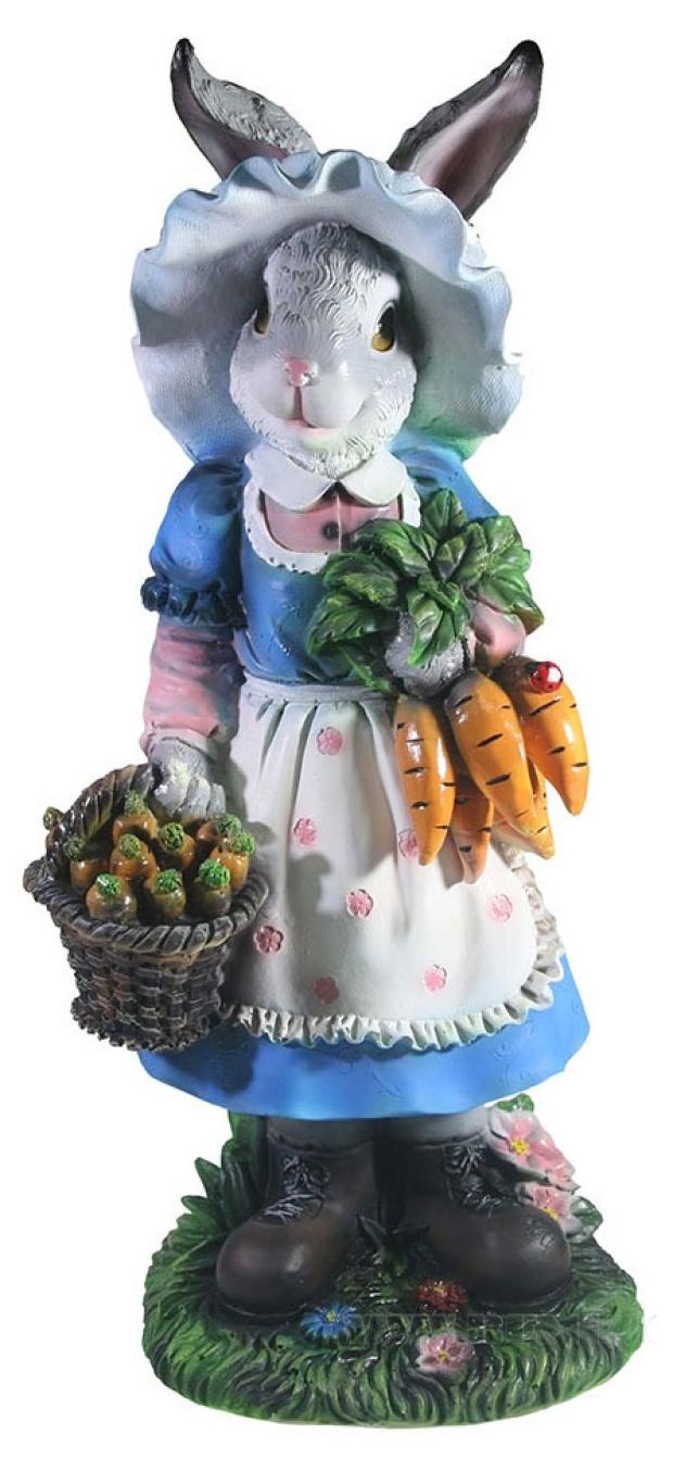 

Фигура садовая Зайка-огородница, 25х19х53 см
