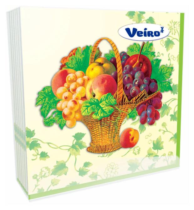 

Салфетка одноразовые Veiro 3-слойная Корзина с фруктами, 20 шт