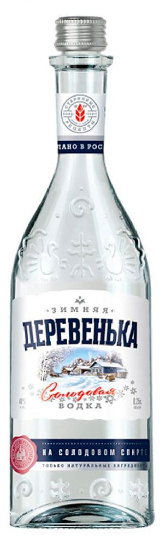 Водка Зимняя Деревенька Россия, 0,25 л