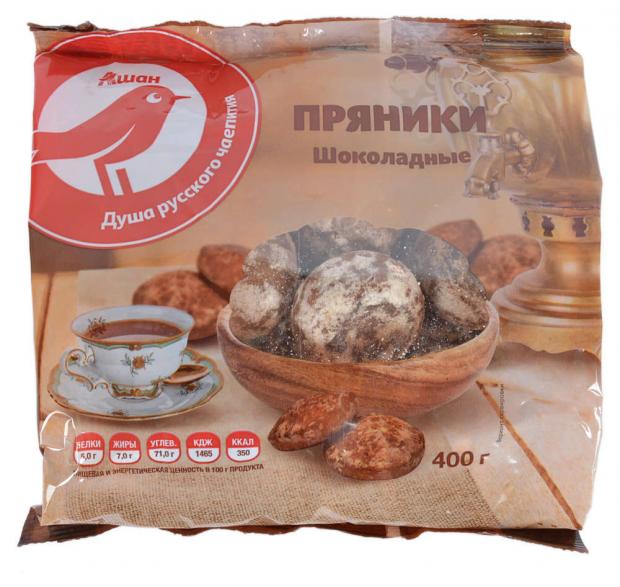 Пряники АШАН Красная птица шоколадные, 300 г