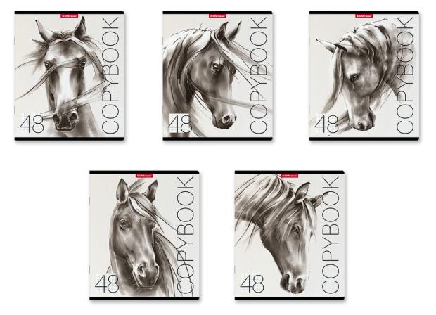 

Тетрадь общая ErichKrause Wild Horse в клетку А5+, 48 л