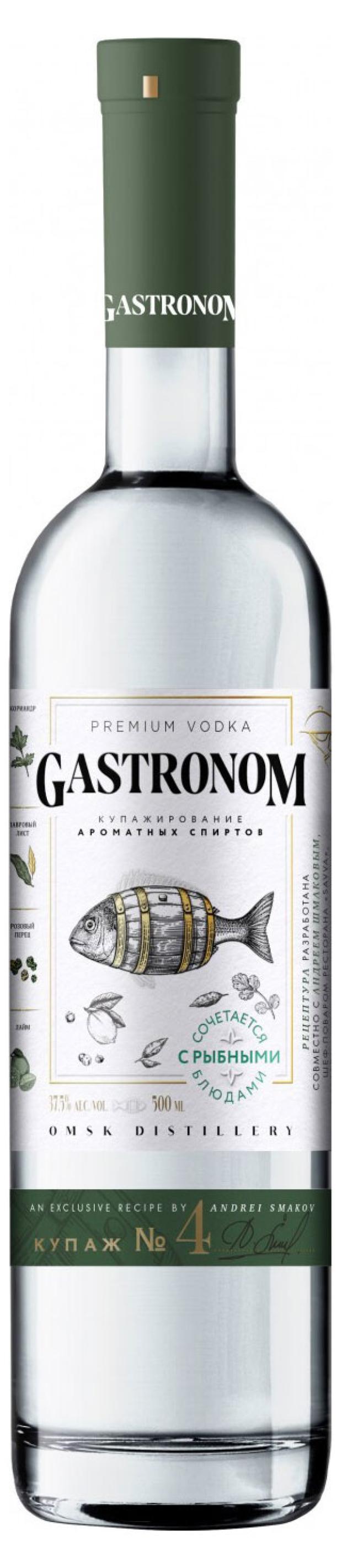 

Водка Gastronom Купаж 4 К рыбным блюдам Россия, 0,5 л