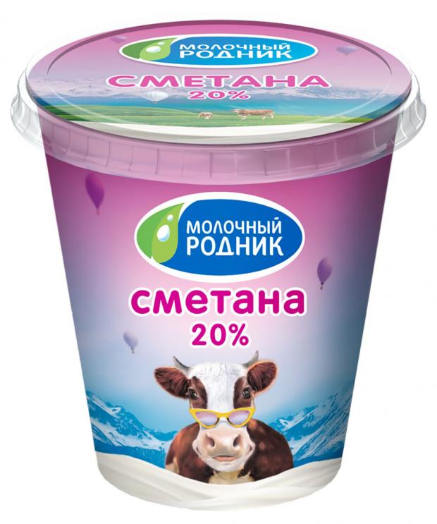 Сметана Молочный Родник 20%, 300 г