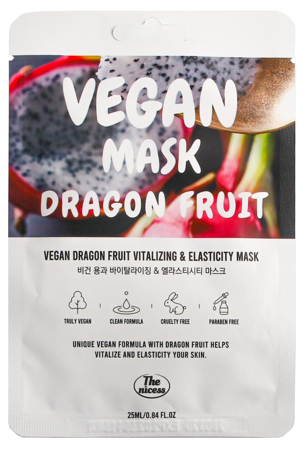 

Маска для лица The nicess Vegan с драконьим фруктом тканевая, 25 мл