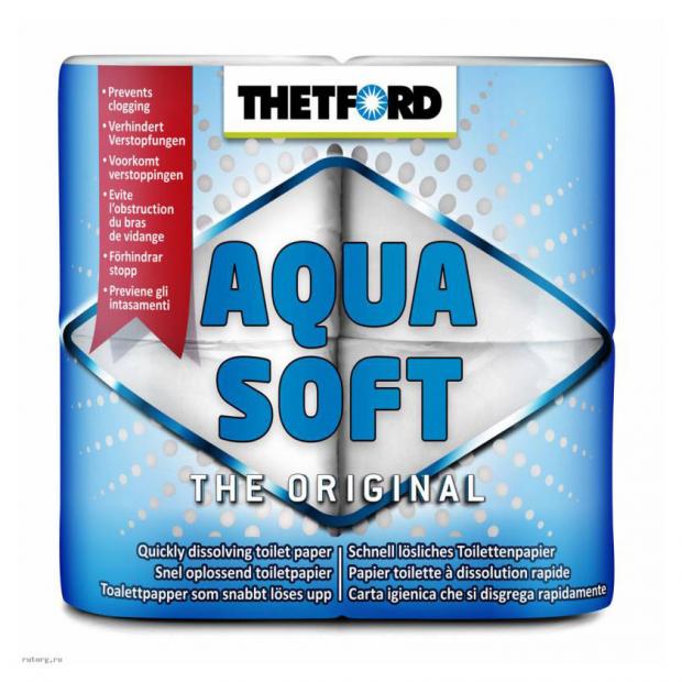 

Туалетная бумага для септиков Thetford Aqua Soft растворимая, 4 рулона