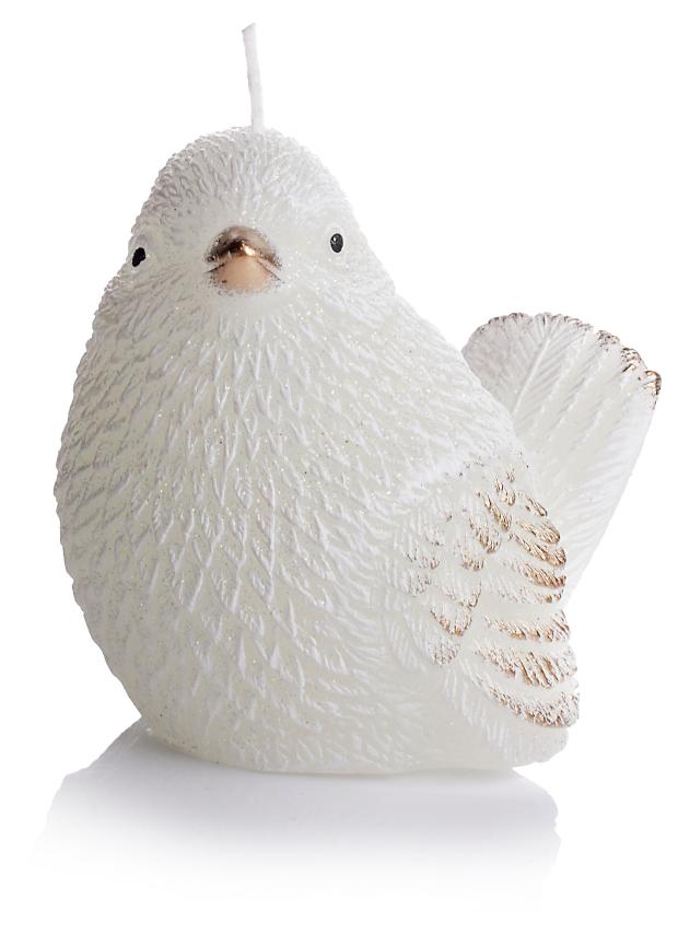 

Свеча Bartek candles Лесные друзья Фигурка Птичка цвет : белый + золото, 8см