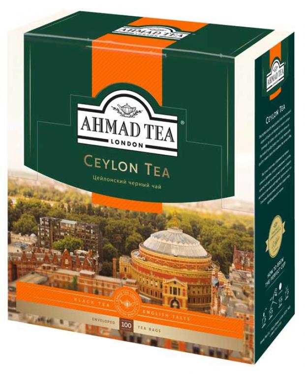 Чай черный Ahmad Tea Цейлонский в пакетиках, 100х2 г чай чёрный ahmad tea raspberry indulegence 25×1 5 г