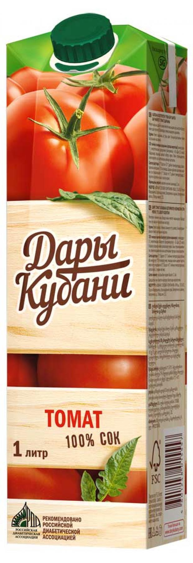 Сок томатный Дары Кубани, 1 л