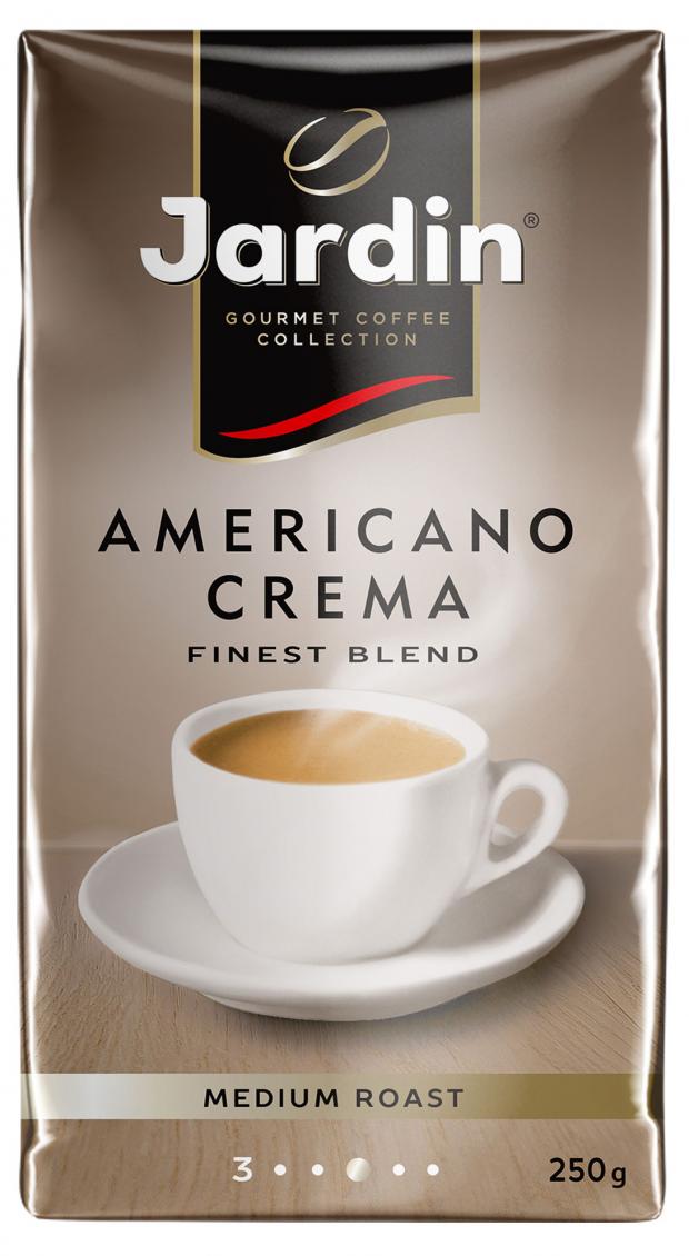 Кофе молотый Jardin Americano Crema жареный, 250 г кофе молотый jardin ethiopia euphoria medium roast жареный 250 г