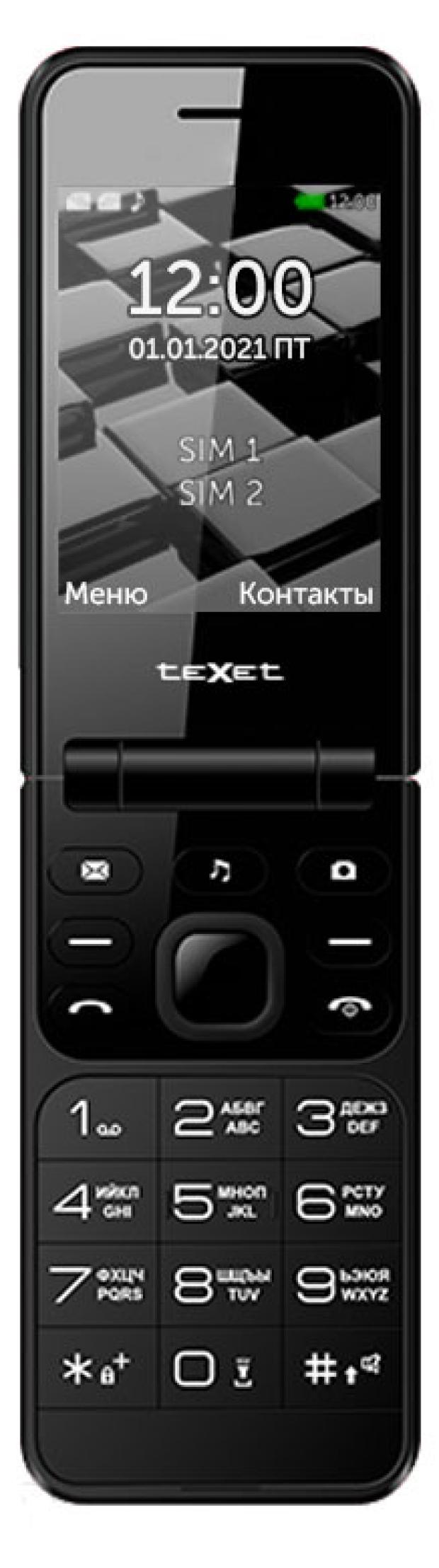 Мобильный телефон teXet TM-405 черный