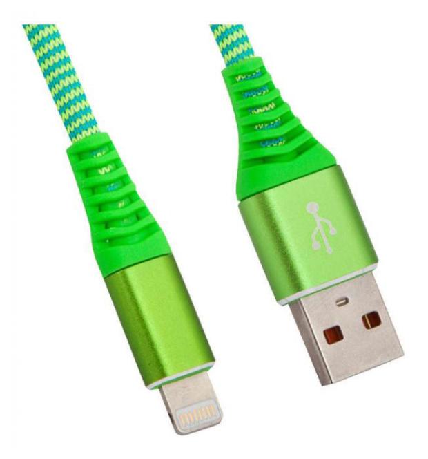 USB кабель Liberty Project для Apple 8 pin Носки зеленый