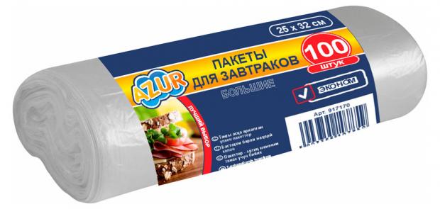 

Пакеты для завтрака Azur Эконом 25x32 см, 100 шт