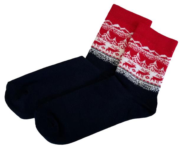 

Носки женские Win&Wool Н553 красно-синий, р. 29