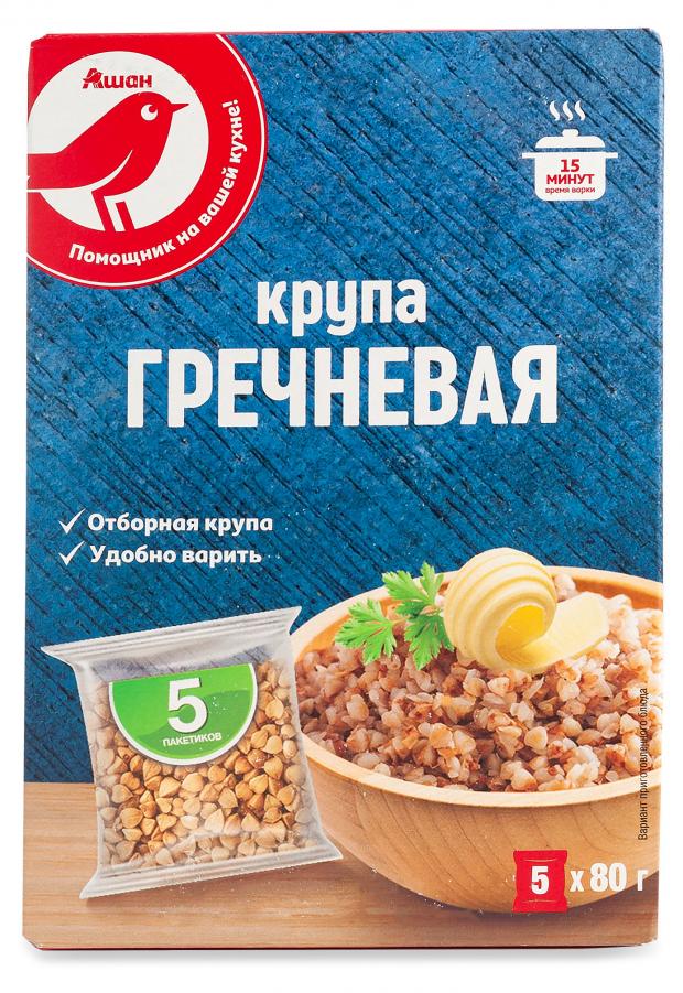 

Крупа гречневая АШАН в пакетиках, 400 г