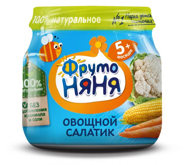 

Пюре «ФрутоНяня» овощной салат с 5 мес., 80 г