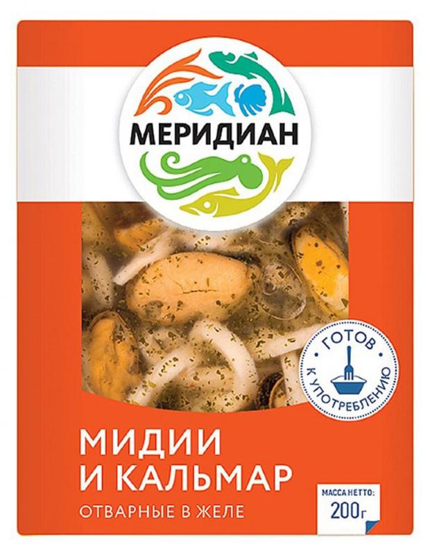 

Мидии и кальмар «Меридиан» в желе, 200 г
