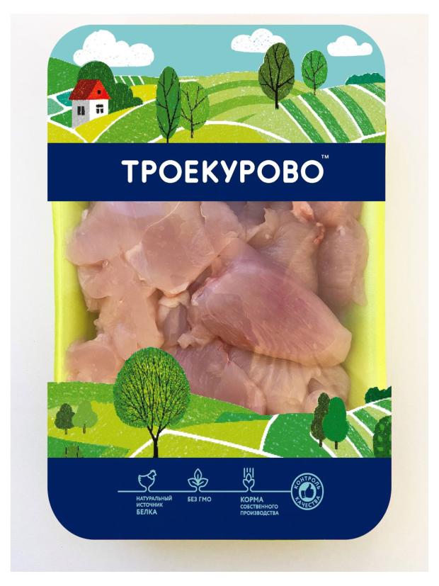 Филе из куриной грудки Троекурово кусочки для салата, 700 г