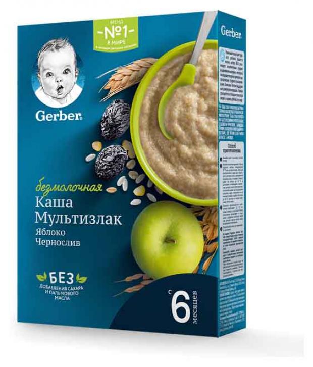 

Каша безмолочная Gerber мультизлаковая яблоко чернослив с 6 мес., 180 г