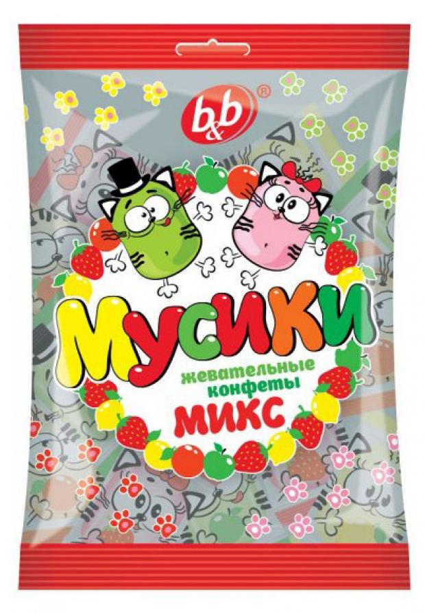 

Конфеты жевательные b&b Мусики Микс, 180 г