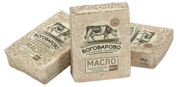 Масло сливочное Боговарово 82,5% БЗМЖ, 170 г