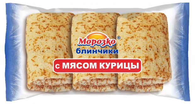 Блинчики с мясом курицы Морозко, 210 г блинчики замороженные морозко с мясом 1 кг