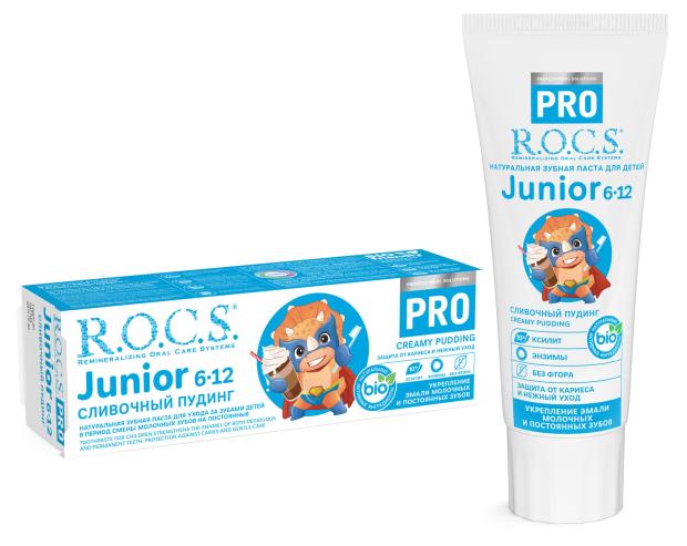 

Зубная паста R.O.C.S. Junior сливочный пудинг, 74 г