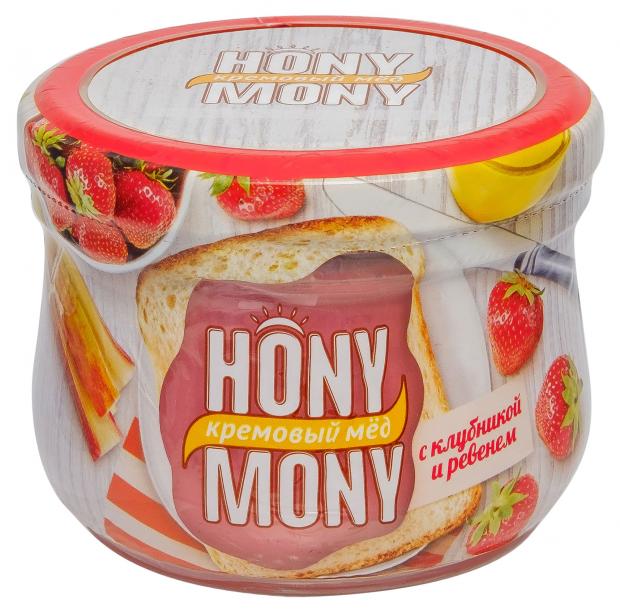 

Мед Hony Mony Кремовый с клубникой и ревенем, 250 г