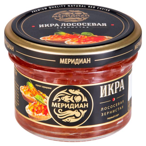 

Икра лососевая Меридиан зернистая, 90 г