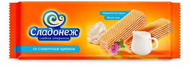 Вафли Сладонеж со вкусом сливок, 270 г