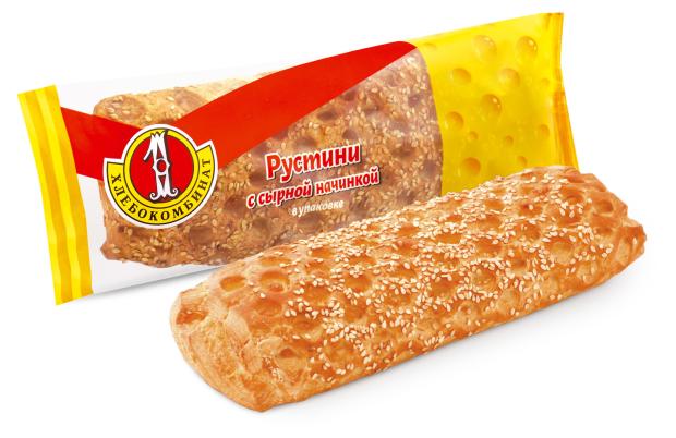 Слойка 1 Хлебокомбинат Рустини с сыром, 130 г