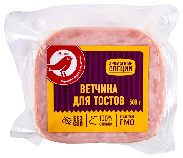 Ветчина АШАН Красная птица для тостов, 500 г