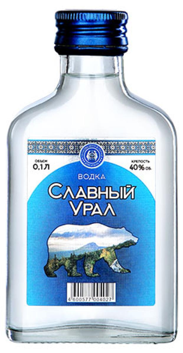 Водка Славный Урал Фляжка Россия, 0,1 л