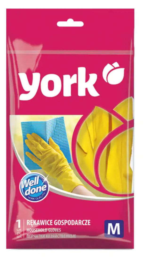 

Перчатки резиновые York с хлопковым напылением размер M