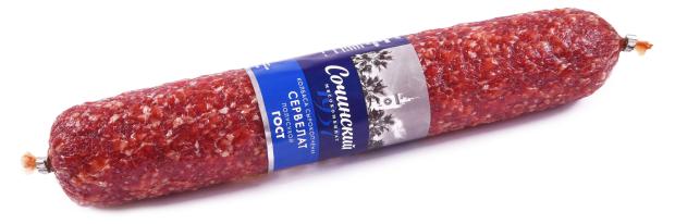Колбаса сырокопченая Сочинский мясокомбинат Сервелат полусухой, вес