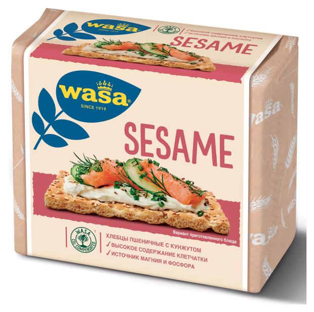 Хлебцы пшеничные Wasa Sesame с посыпкой из жареного кунжута 200 г 205₽