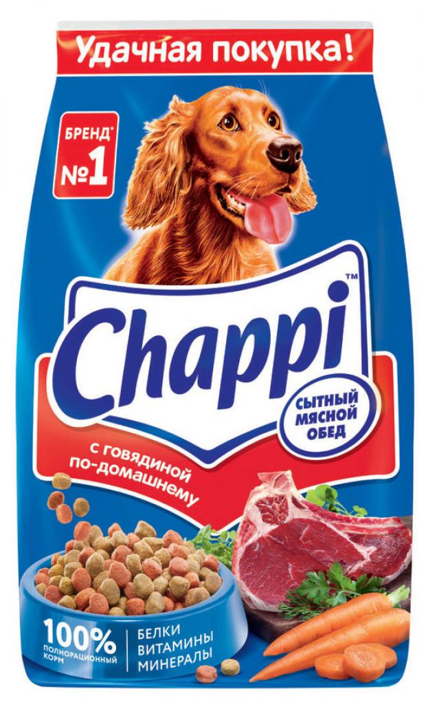 Сухой корм для собак Chappi с говядиной по-домашнему с овощами, 2,5 кг