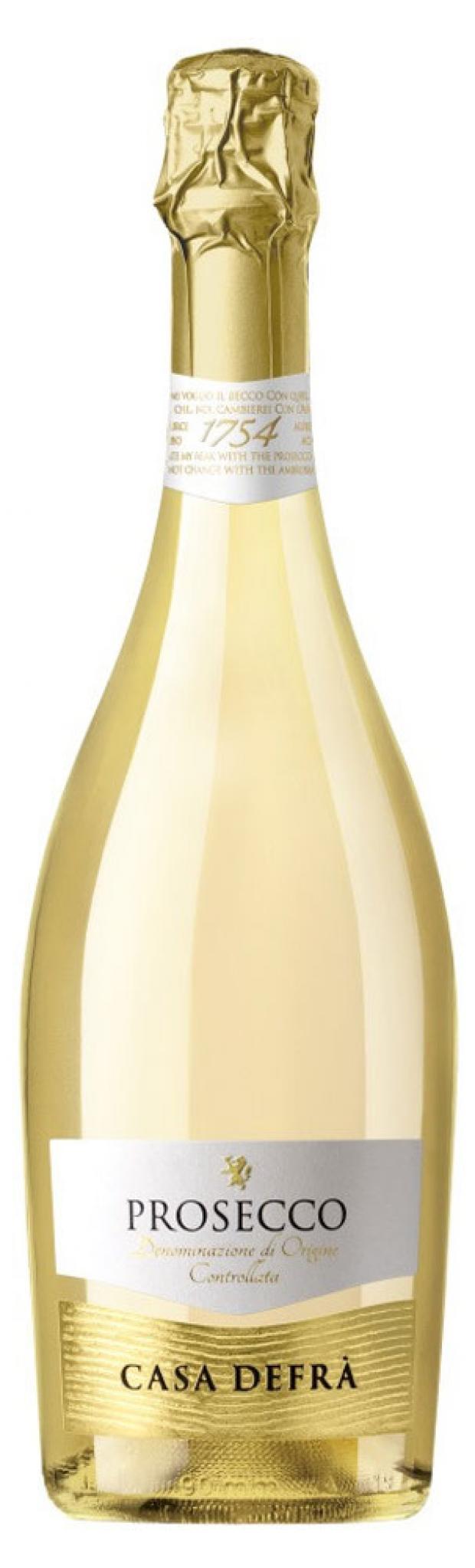 Игристое вино Casa Defra Prosecco белое брют Италия, 0,75 л игристое вино mionetto prosecco treviso brut белое брют италия 0 75 л