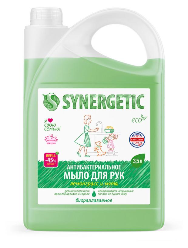 

Жидкое мыло Synergetic антибактериальное лемонграсс и мята, 3,5 л