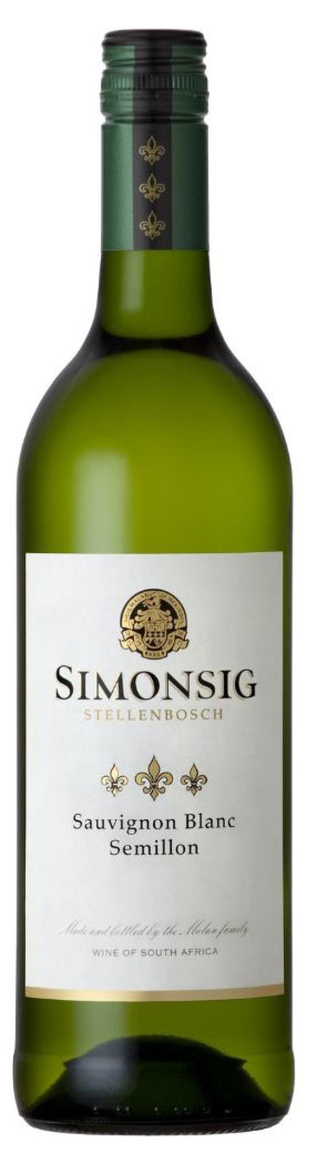 Вино Simonsig Sauvignon Blanc-Semillon белое сухое ЮАР, 0,75 л