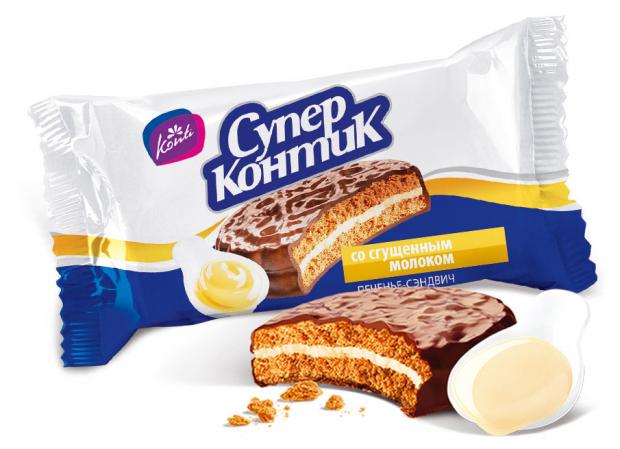 

Печенье-сэндвич Konti Супер-Контик со сгущенным молоком, 100 г
