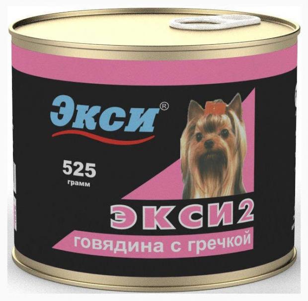 

Консервы для собак «Экси»-2 говядина с гречкой, 525 г