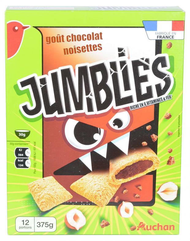 

Подушечки АШАН Jumblies с шоколадно-ореховой начинкой, 375 г