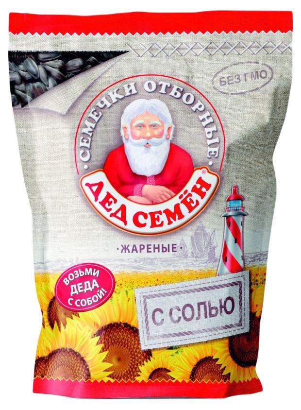 Семечки подсолнечные Дед Семен отборные жареные с солью, 500 г