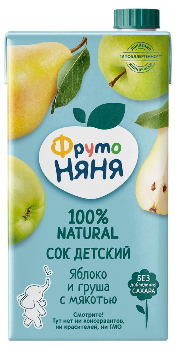 

Сок ФрутоНяня яблоко и груша с мякотью с 3-х лет, 500 мл