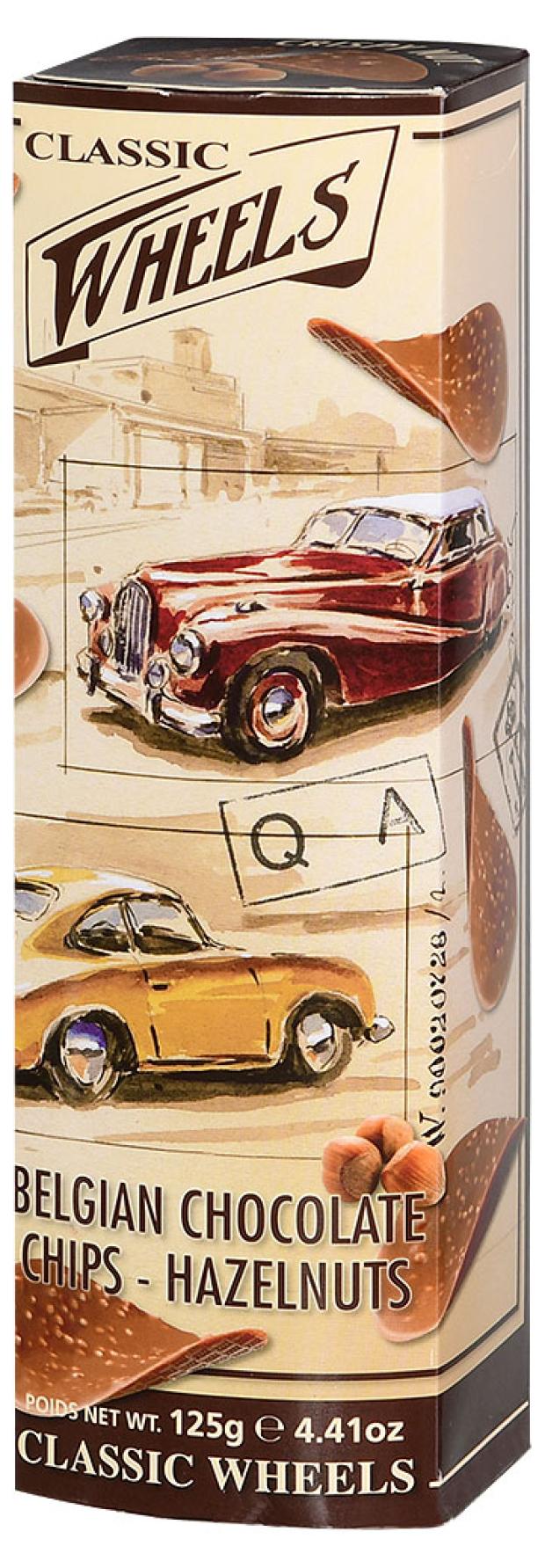 

Чипсы шоколадные ClassicWheels с фундуком, 125 г
