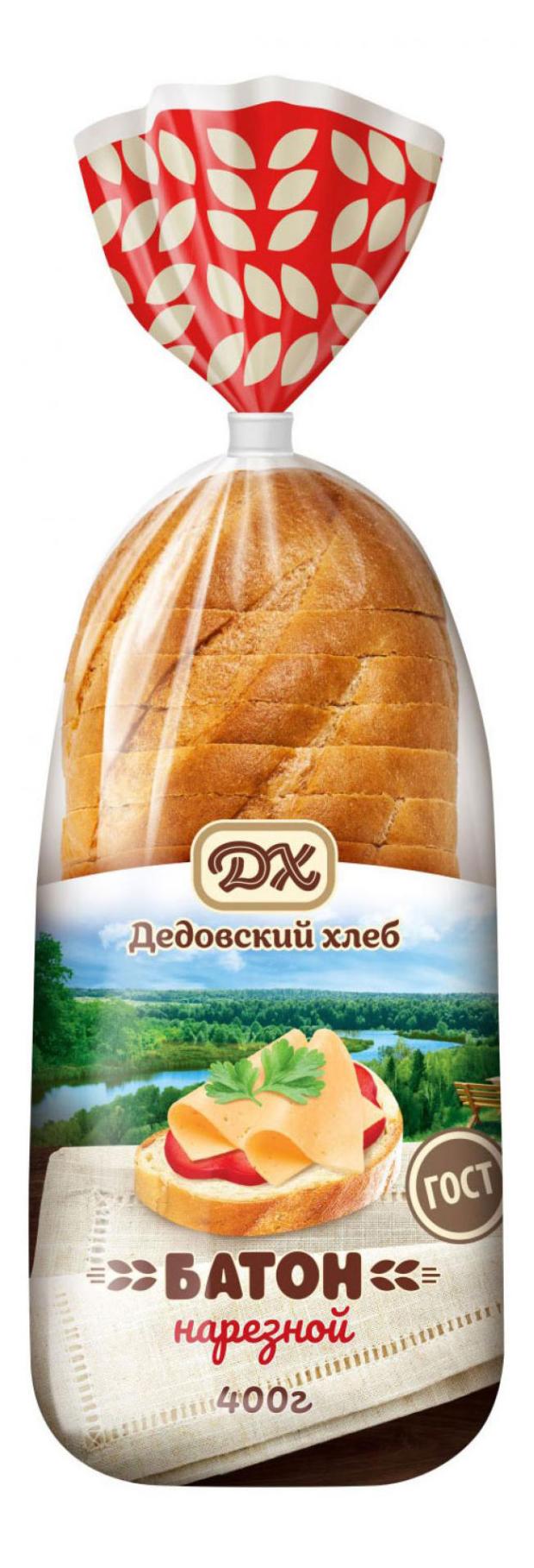 Батон нарезной Дедовский хлеб нарезанный, 400г