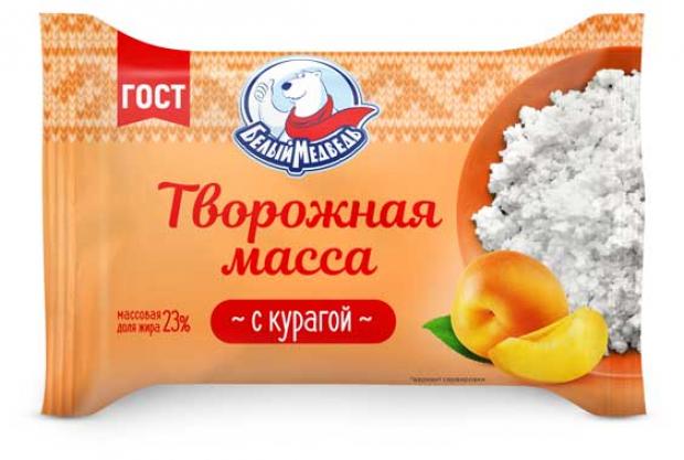 Творожная масса Белый медведь c курагой, 170 г