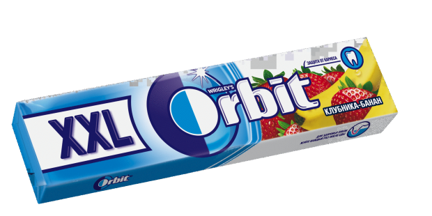 

Резинка жевательная Orbit XXL Клубника-Банан, 20 г