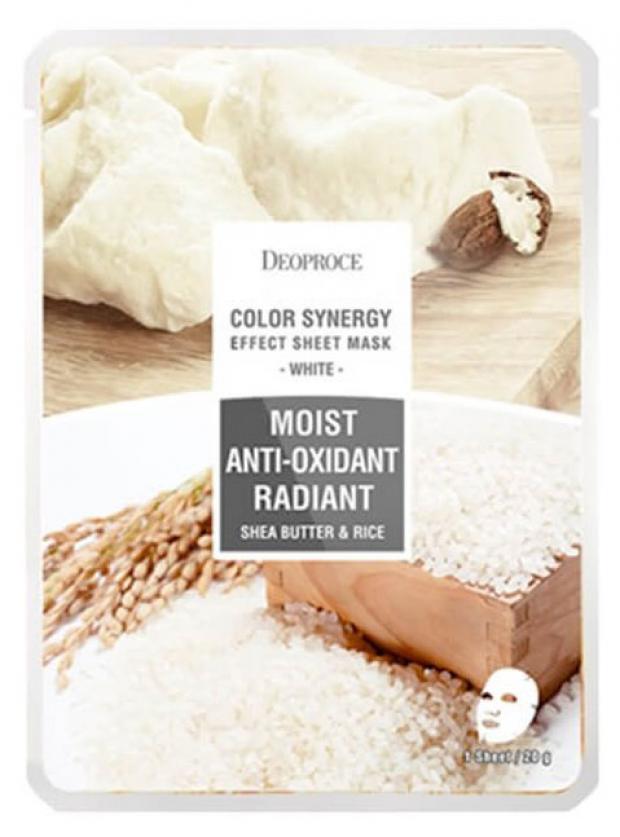 Тканевая маска Deoproce Color Synergy рис и масло Ши, 20 г
