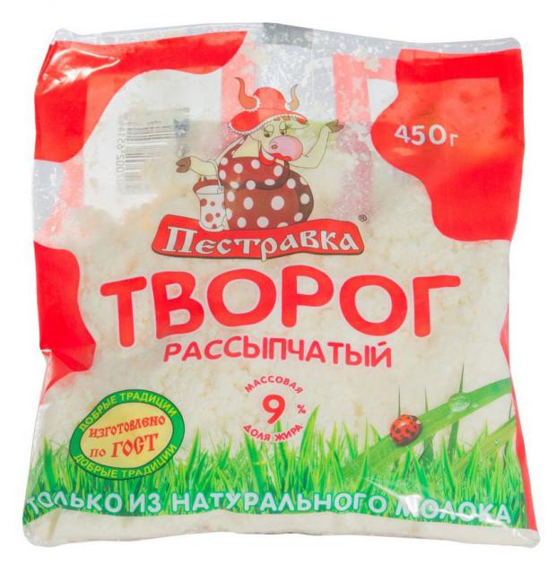 Творог Пестравка 9% БЗМЖ, 450 г